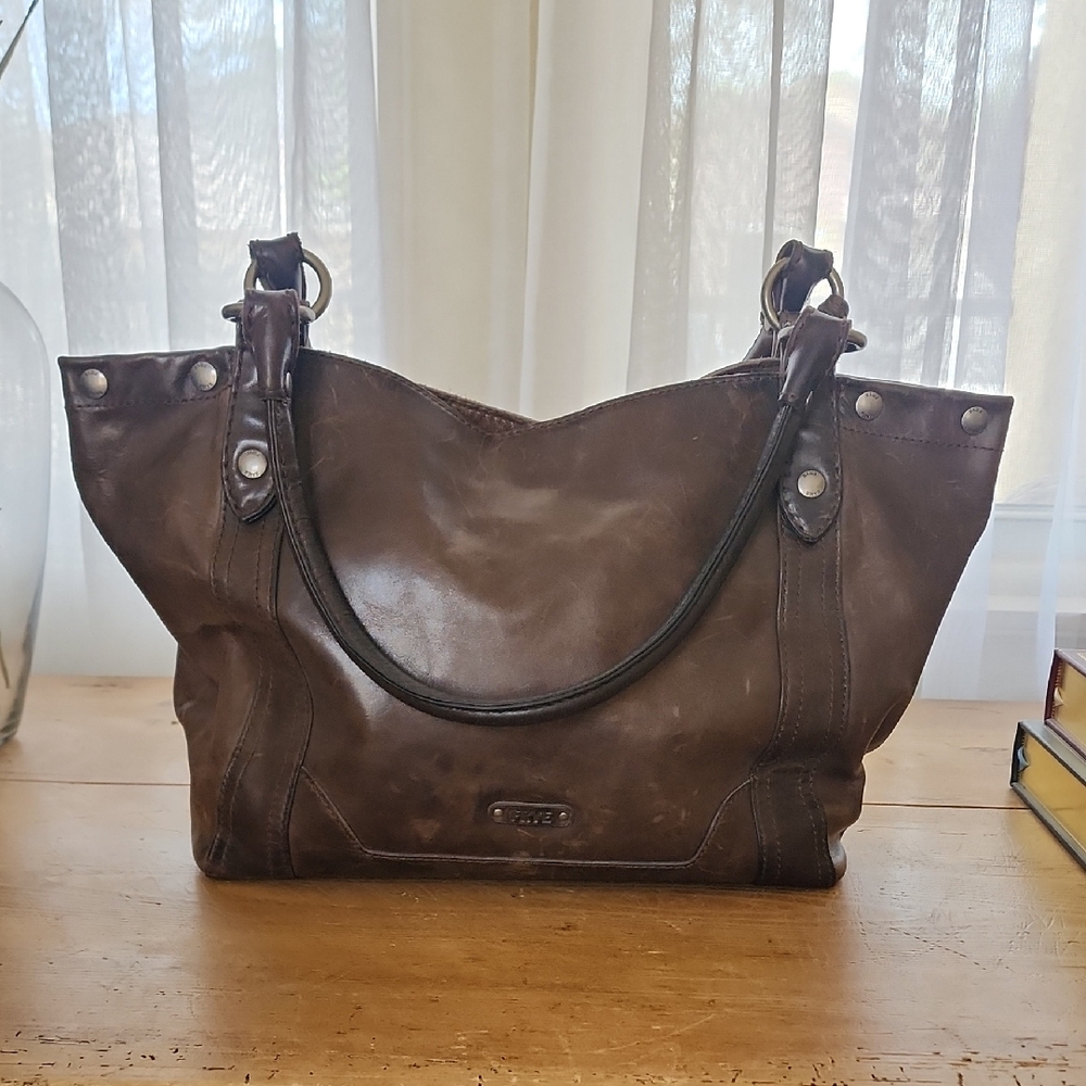 Frye Brown Melissa Leather Shoulder Bag